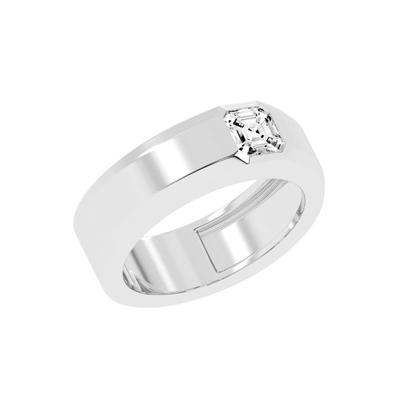 1Ct Asscher Shape Rings
