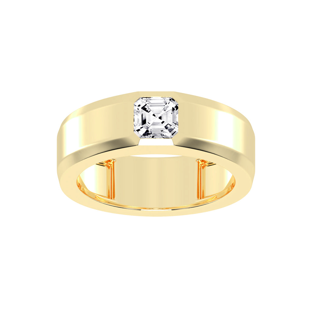 1Ct Asscher Shape Rings