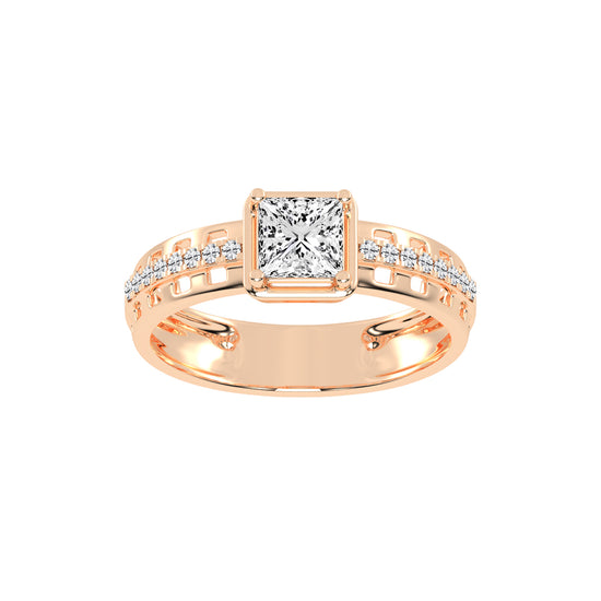 1Ct Princess Cut Solitaire