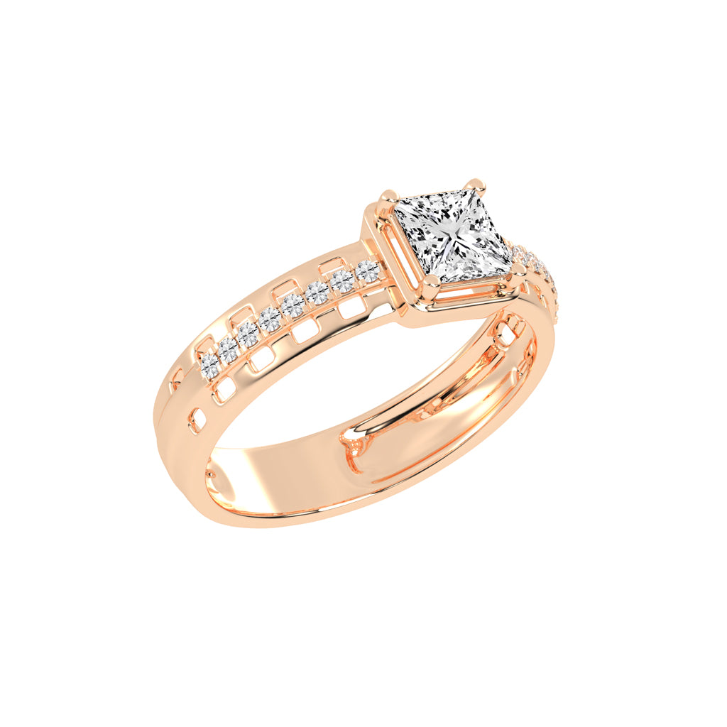 1Ct Princess Cut Solitaire
