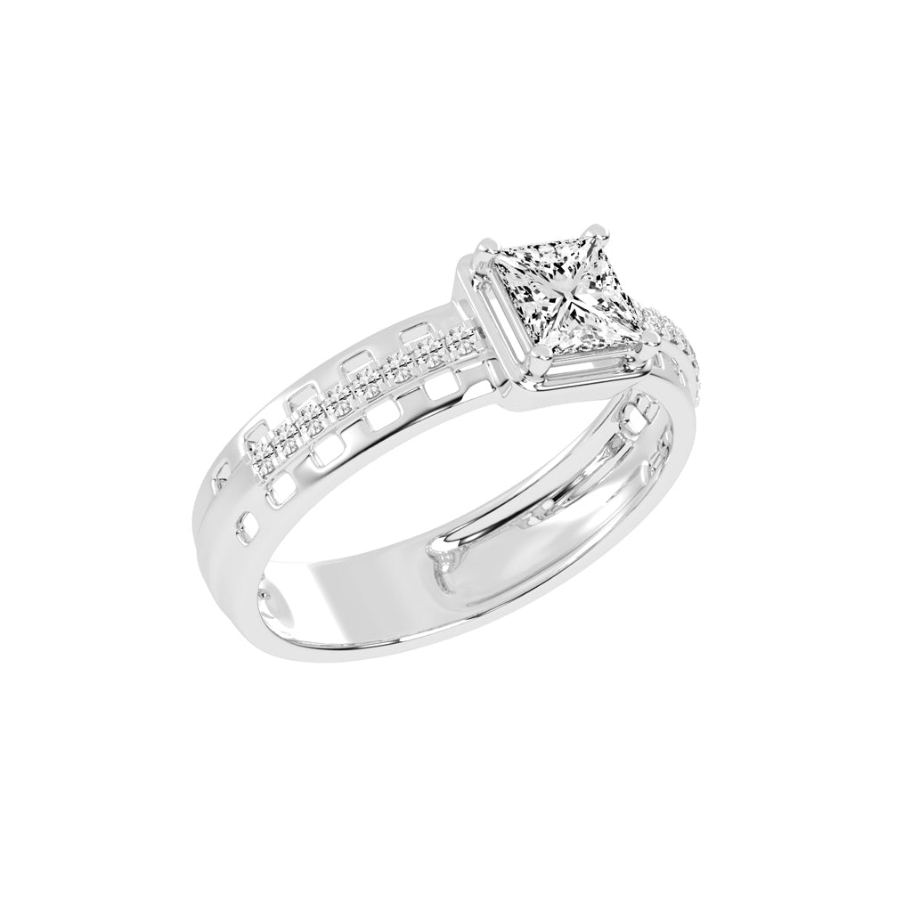 1Ct Princess Cut Solitaire