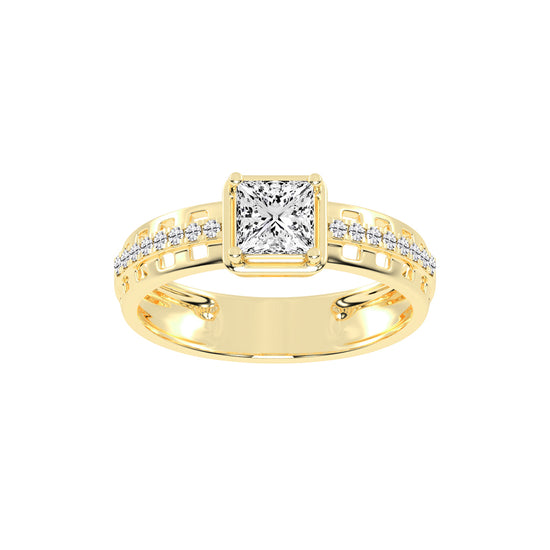 1Ct Princess Cut Solitaire