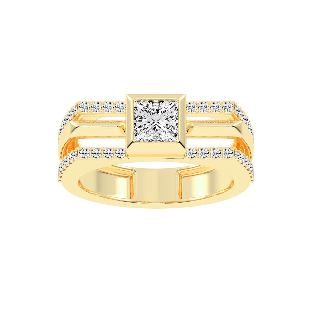1.50Ct Princess Shape Solitaire