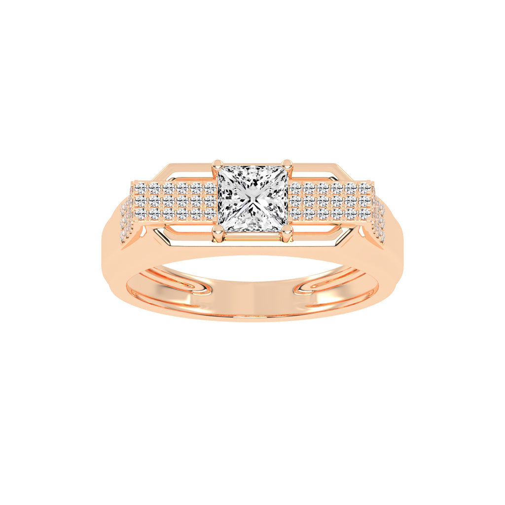1.25Ct Princess cut Graceful Solitaire