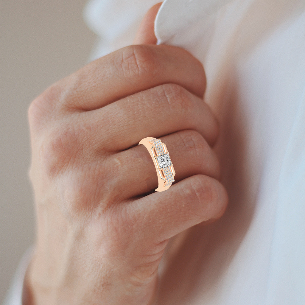 1.25Ct Princess cut Graceful Solitaire