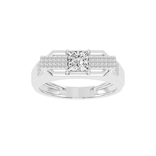 1.25Ct Princess cut Graceful Solitaire