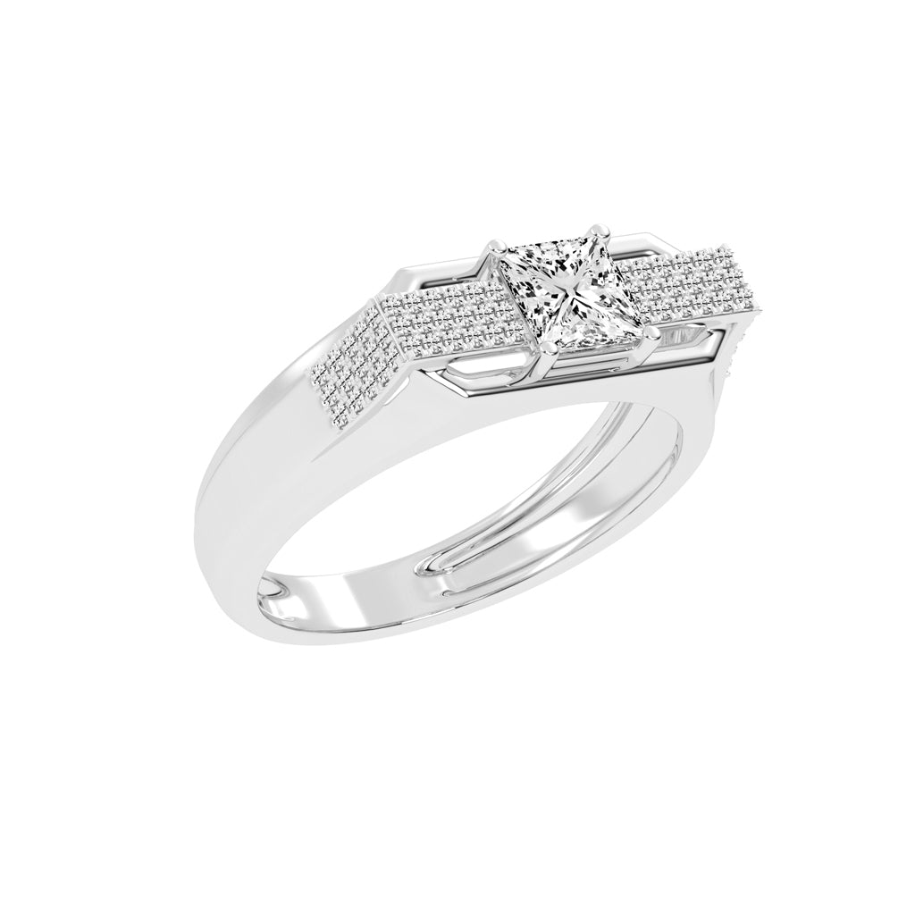 1.25Ct Princess cut Graceful Solitaire
