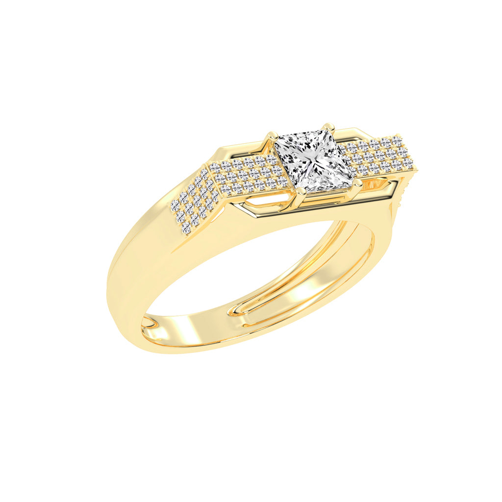 1.25Ct Princess cut Graceful Solitaire