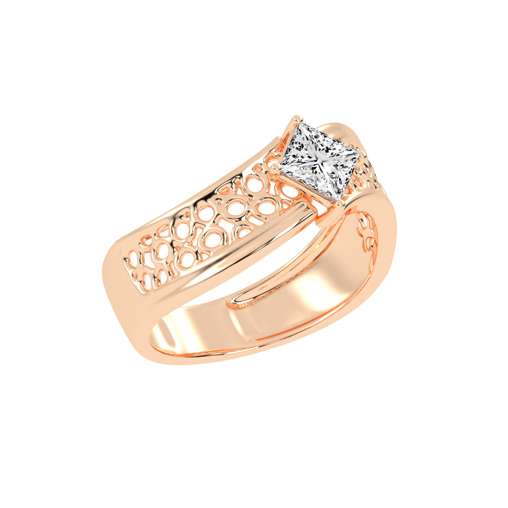 1.00Ct Princess Shape Solitaire