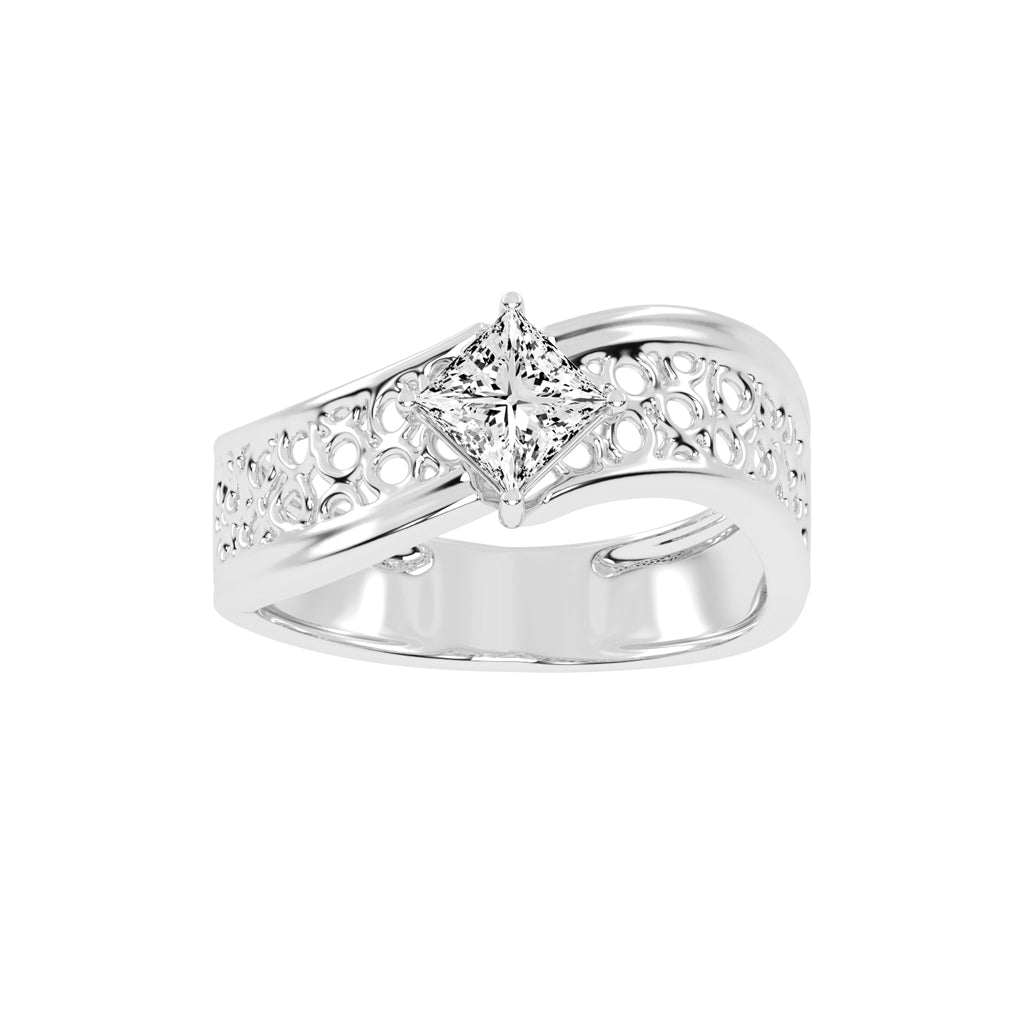 1.00Ct Princess Shape Solitaire