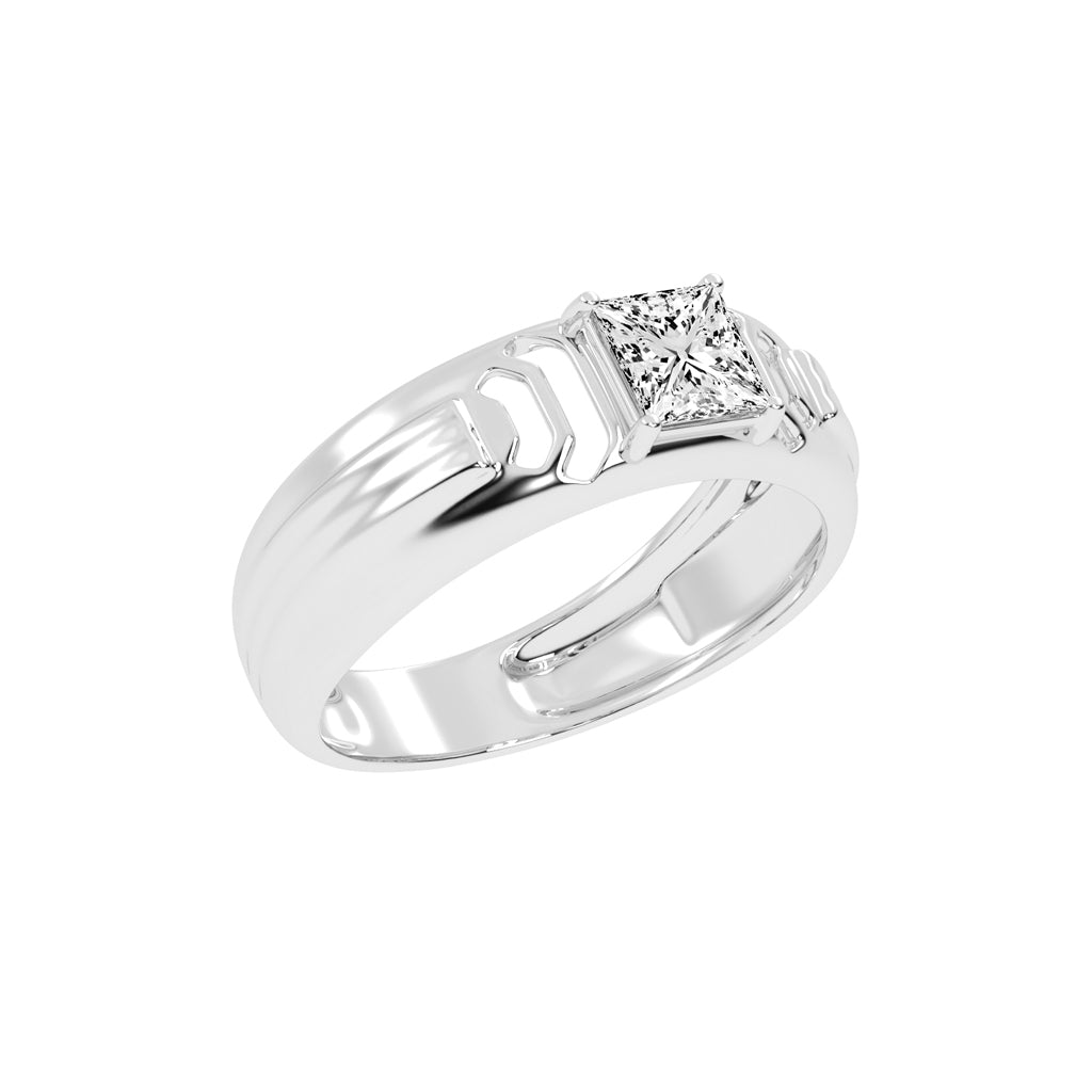 1.00Ct Princess Shape Solitaire