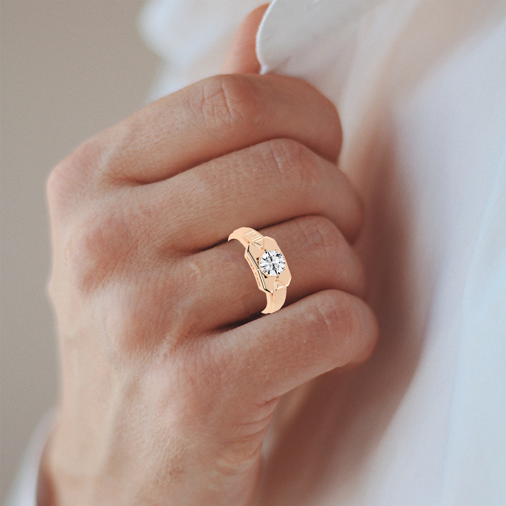 1.00Ct Round Shape Solitaire
