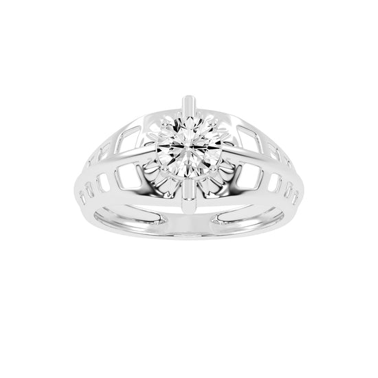 Luxe Vertex 1.00Ct Round Shape Solitaire