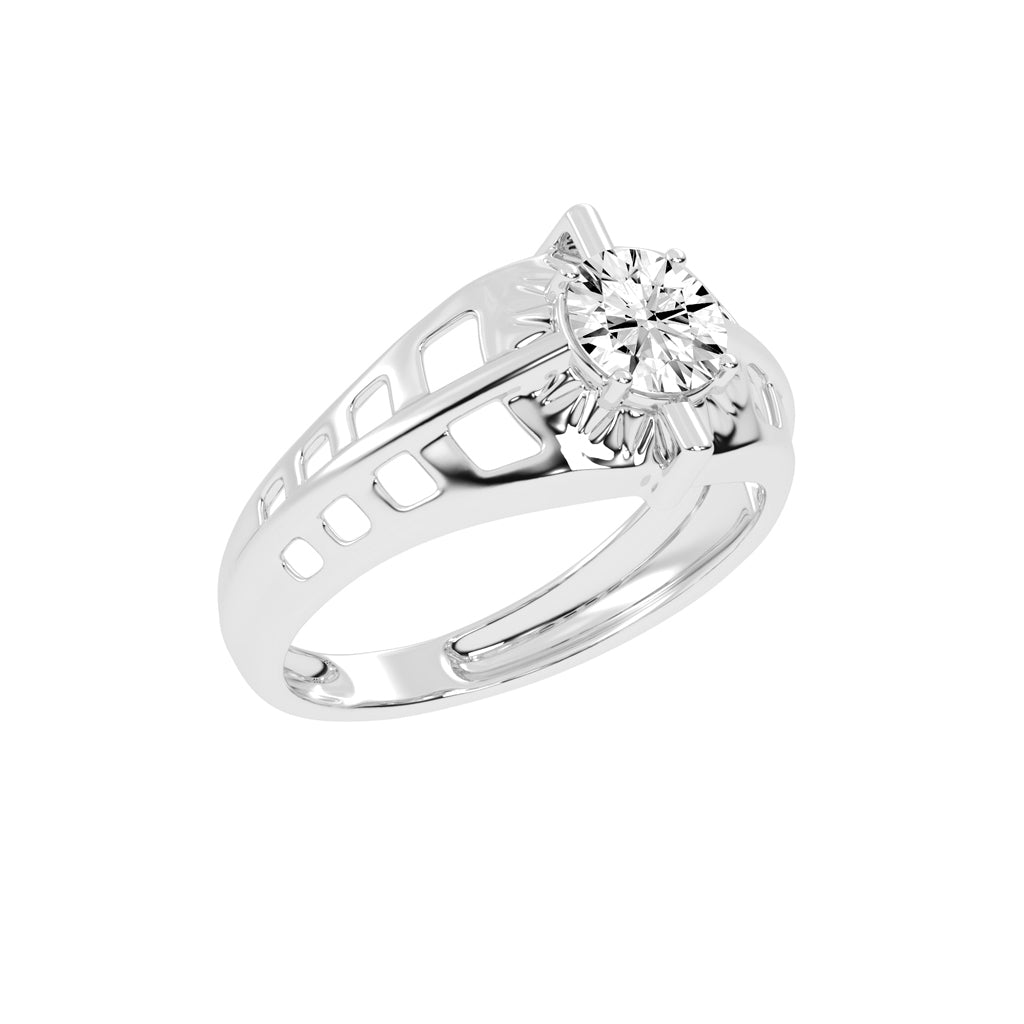 Luxe Vertex 1.00Ct Round Shape Solitaire