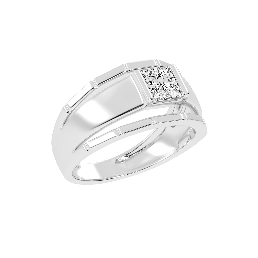 Golden Glow 1.00Ct Princess Shape Diamond