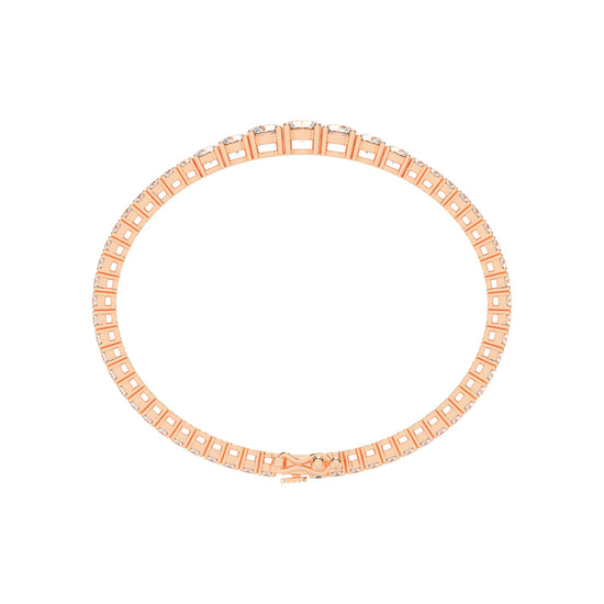 Riona 6Ct Sterling Round Cut Tennis Lab Diamond Bracelet