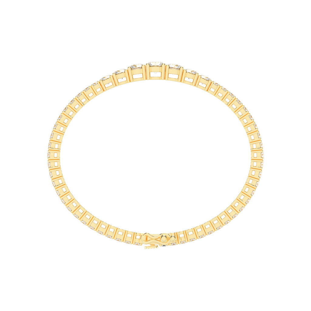 Riona 6Ct Sterling Round Cut Tennis Lab Diamond Bracelet