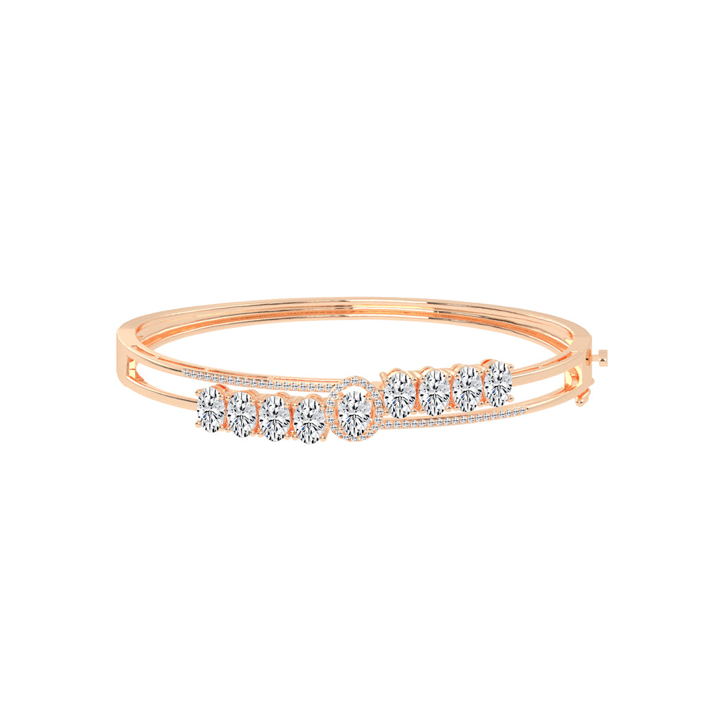 Zaria 4.25Ct Split Oval Cut Kada Lab Diamond Bracelet