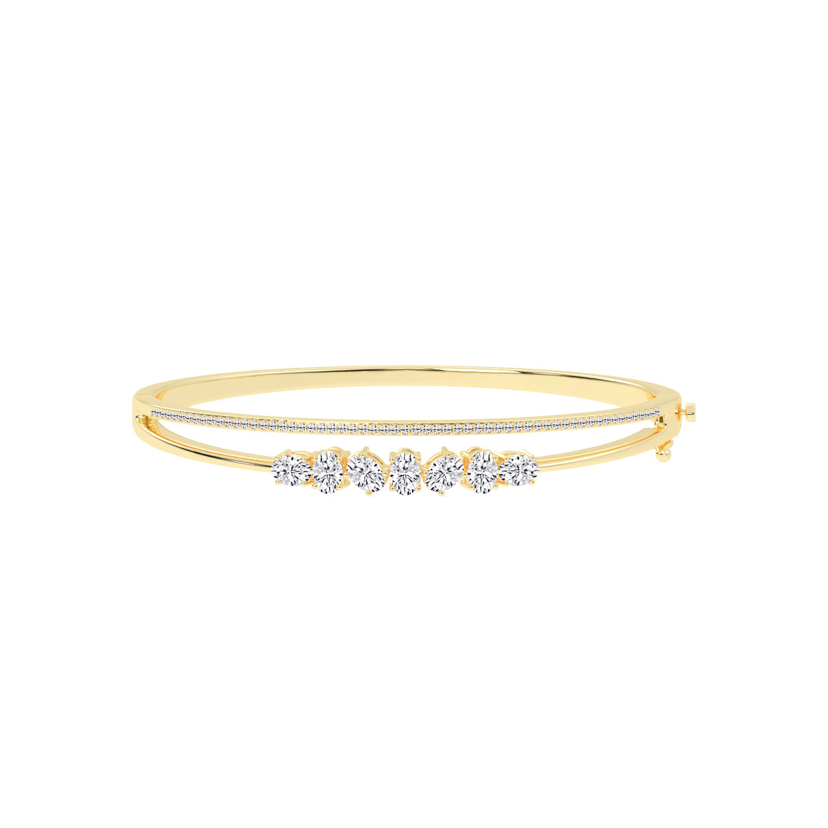 Elara 2Ct Split Oval Cut Kada Lab Diamond Bracelet