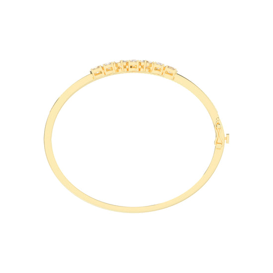 Elara 2Ct Split Oval Cut Kada Lab Diamond Bracelet