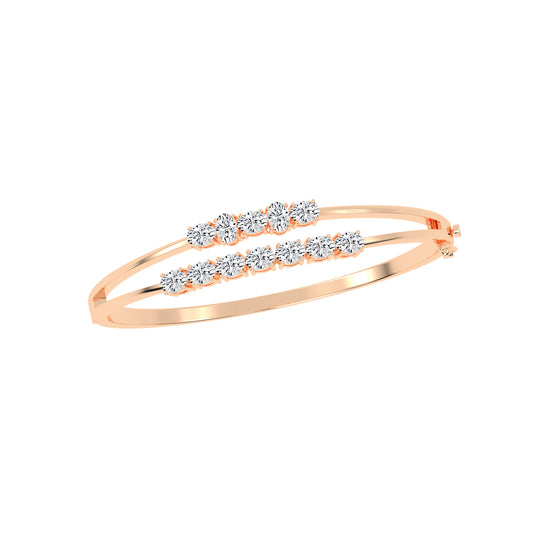 Aeliana 3Ct Split Oval Cut Kada Lab Diamond Bracelet