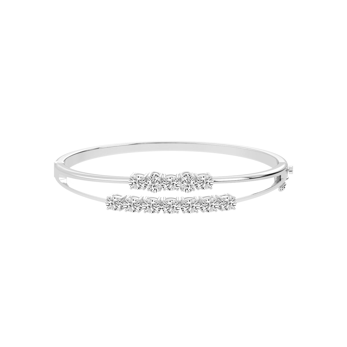 Aeliana 3Ct Split Oval Cut Kada Lab Diamond Bracelet