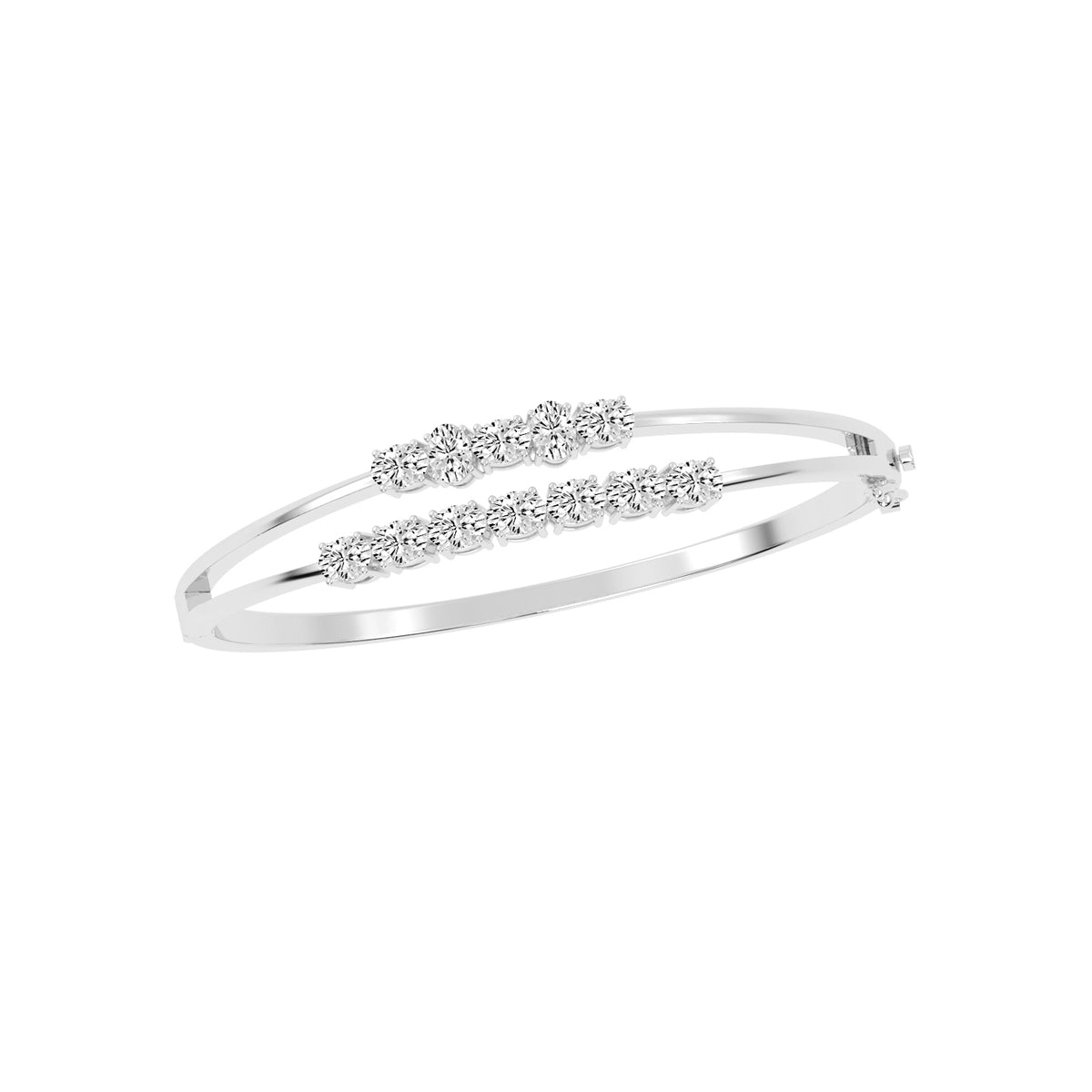 Aeliana 3Ct Split Oval Cut Kada Lab Diamond Bracelet