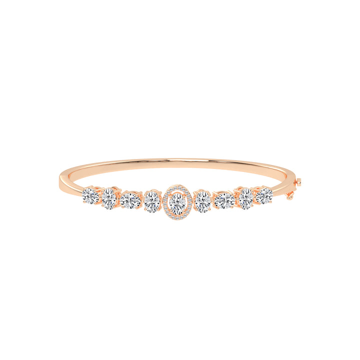 Ravina Oval Cut Kada Lab Diamond Bracelet