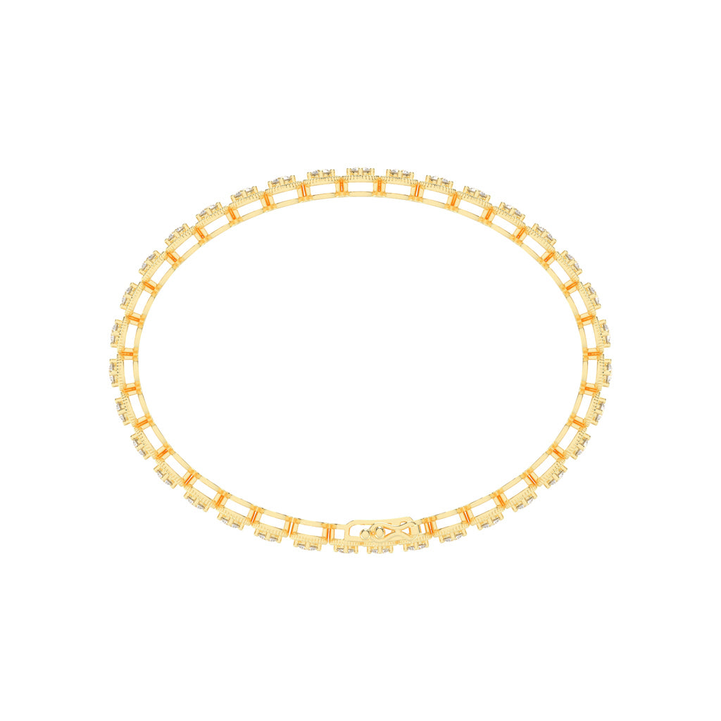 Thalia 2.5Ct Miracle Setting Round Cut Tennis Lab Diamond Bracelet