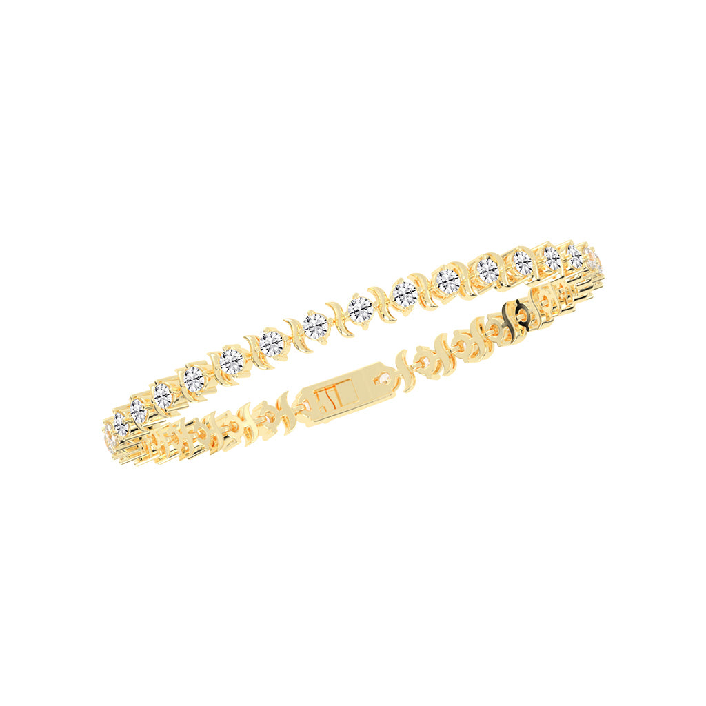 Lumina Charm Round Cut Delicate Lab Diamond Bracelet