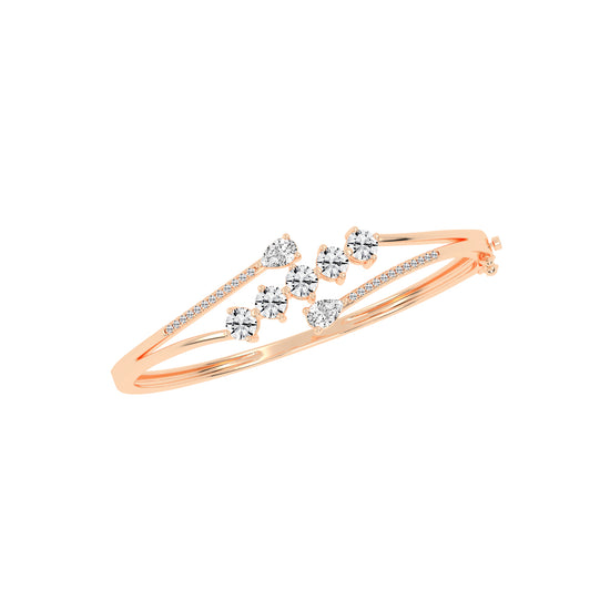Arelis 3.75Ct Bypass Pear Cut Kada Lab Diamond Bracelet