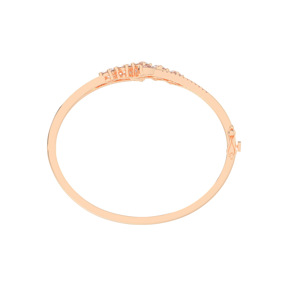 Arelis 3.75Ct Bypass Pear Cut Kada Lab Diamond Bracelet