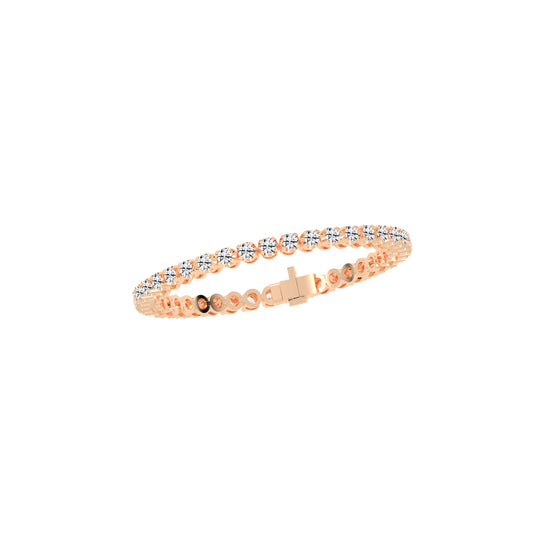 Eterna Shine 3.25Ct Bezel Setting Round Cut Delicate Lab Diamond Bracelet