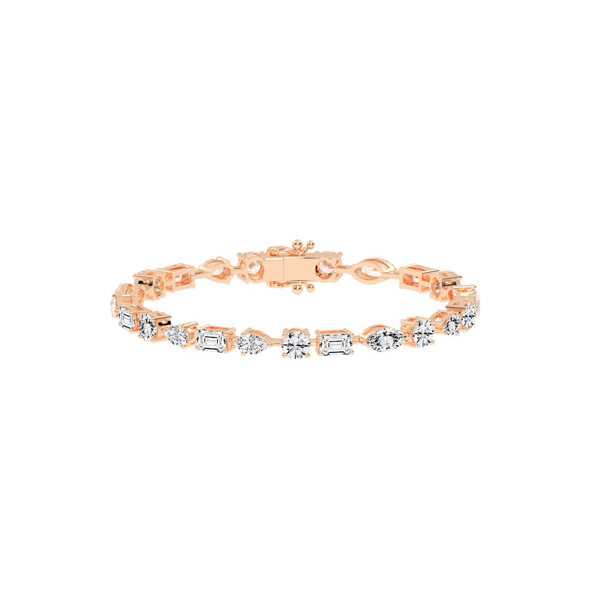 Atria 6.75Ct Miracle Setting Marquise Cut Fancy Lab Diamond Bracelet