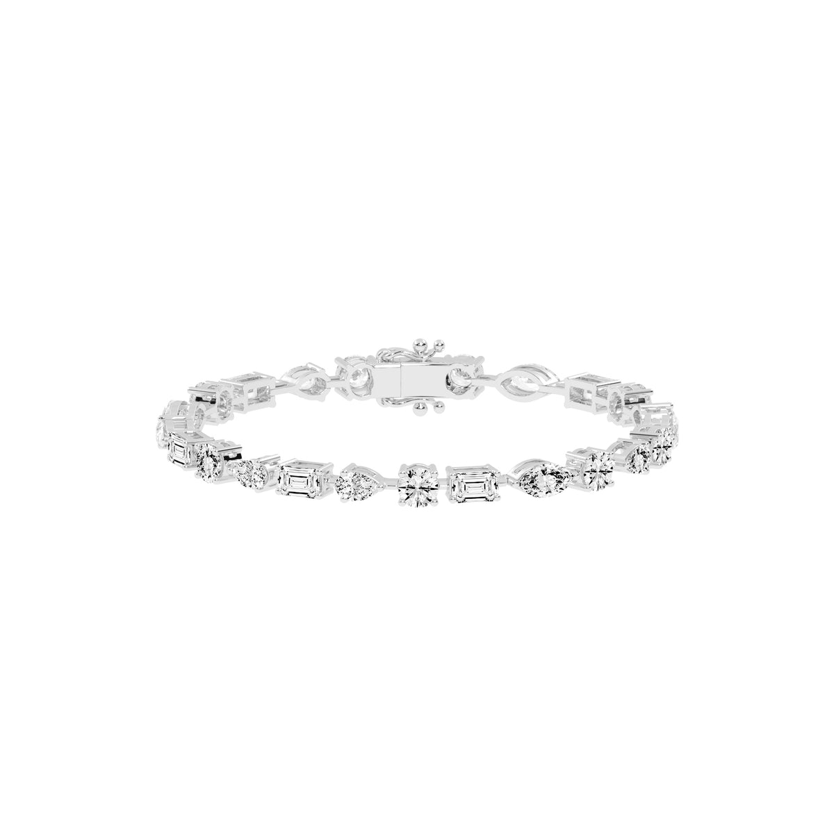 Atria 6.75Ct Miracle Setting Marquise Cut Fancy Lab Diamond Bracelet