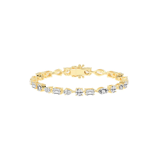 Atria 6.75Ct Miracle Setting Marquise Cut Fancy Lab Diamond Bracelet