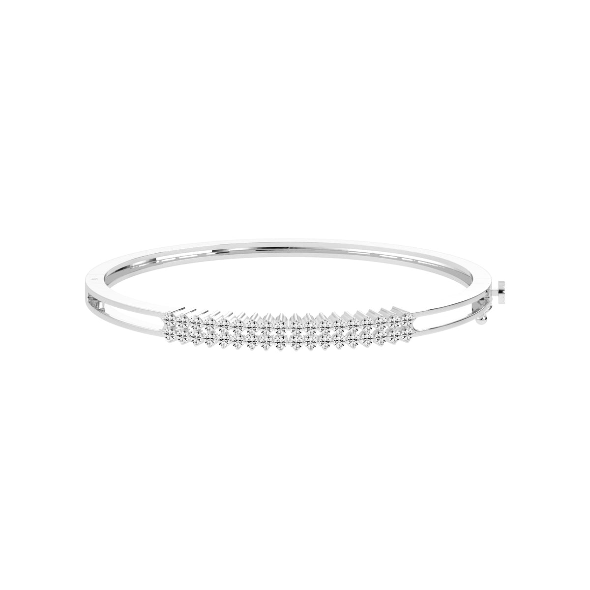 Miri 1.25Ct Two Row Round Cut Kada Lab Diamond Bracelet