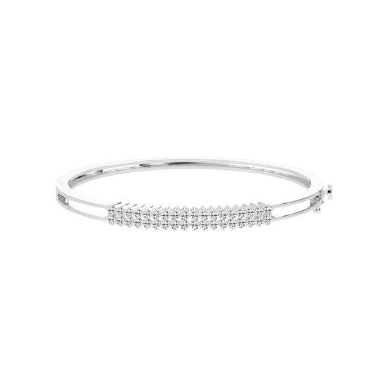 Miri 1.25Ct Two Row Round Cut Kada Lab Diamond Bracelet