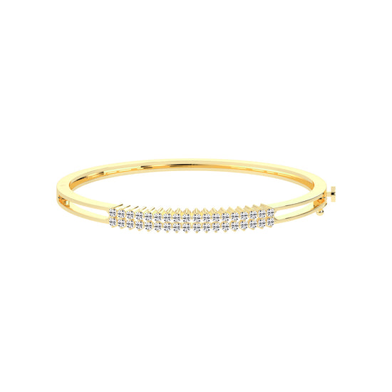 Miri 1.25Ct Two Row Round Cut Kada Lab Diamond Bracelet