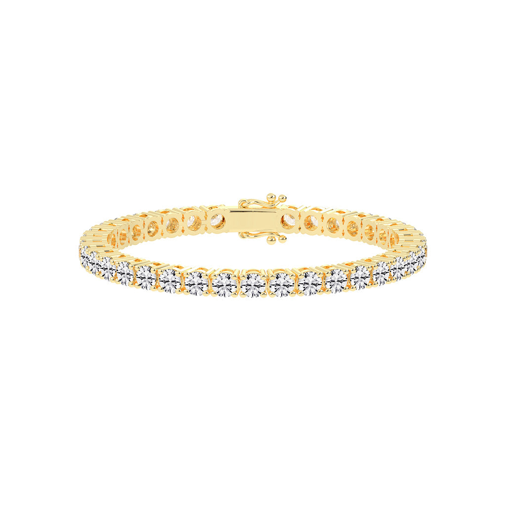 Fiara 11.5Ct Shared Prong Round Cut Tennis Lab Diamond Bracelet