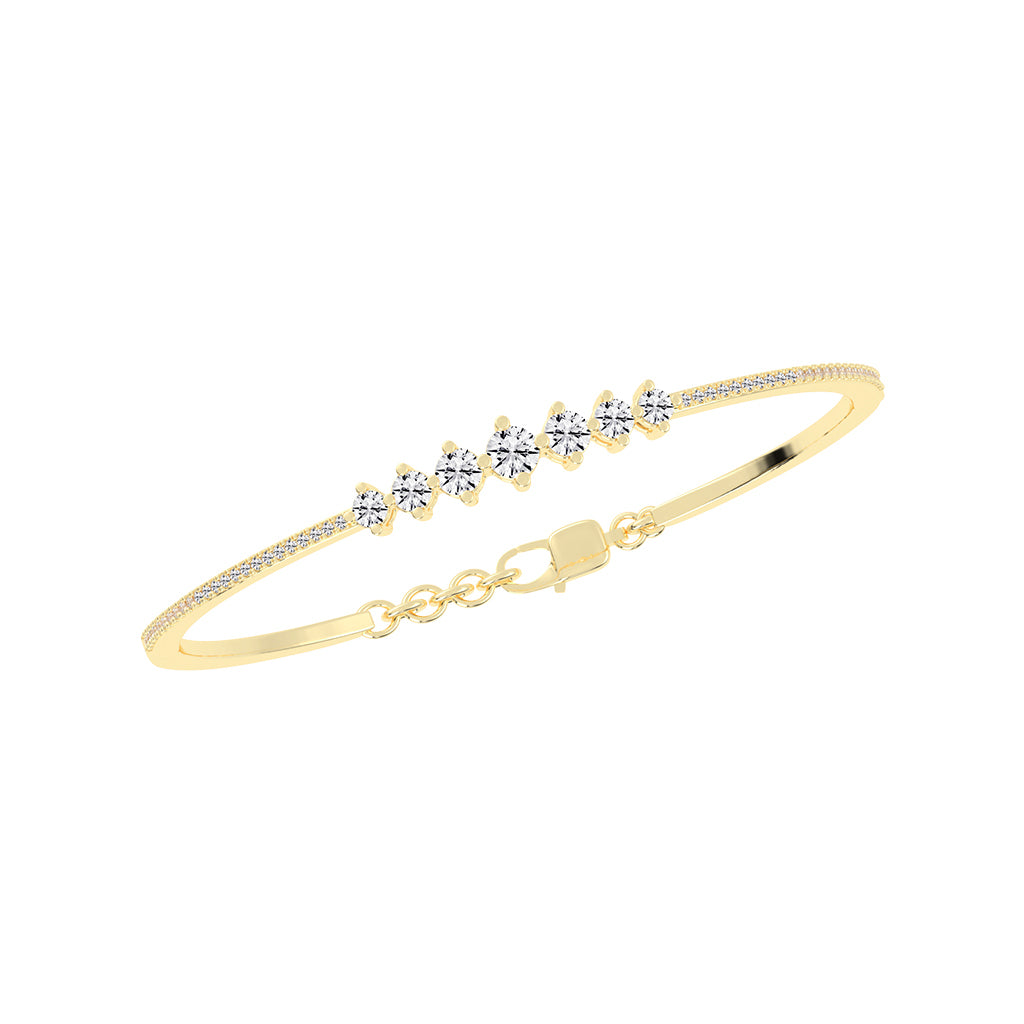 Zaira 1.5Ct Round Cut Kada Lab Diamond Bracelet