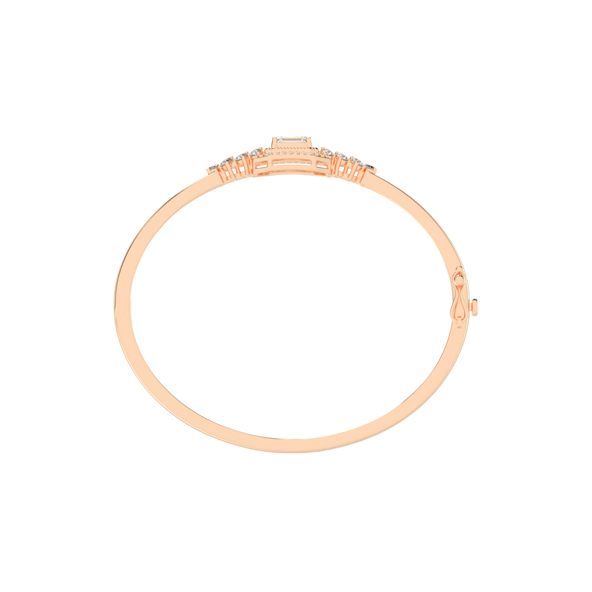 Daria Split Shank Emerald Cut Kada Lab Diamond Bracelet