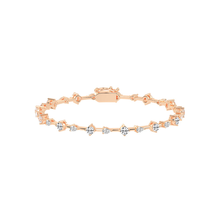 Ivory Diamond Round Cut Delicate Lab Diamond Bracelet