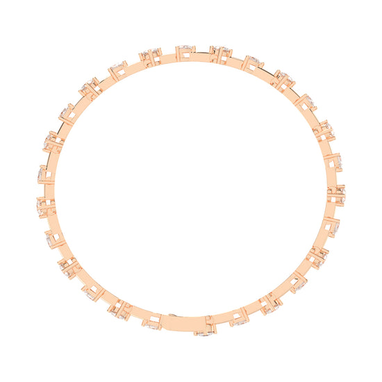 Ivory Diamond Round Cut Delicate Lab Diamond Bracelet