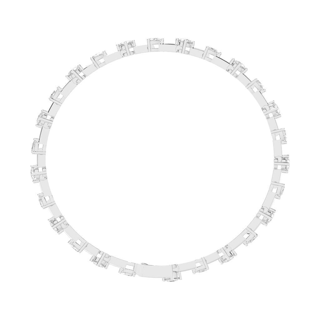 Ivory Diamond Round Cut Delicate Lab Diamond Bracelet
