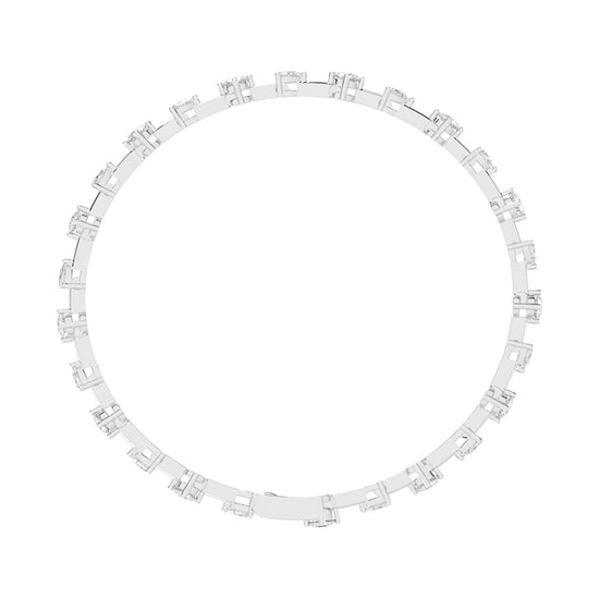 Ivory Diamond Round Cut Delicate Lab Diamond Bracelet