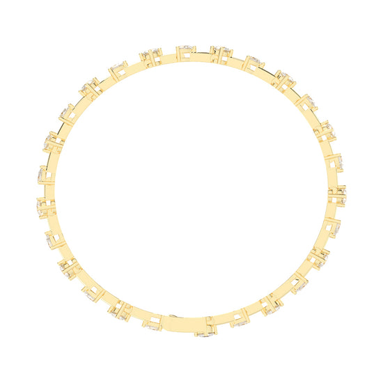 Ivory Diamond Round Cut Delicate Lab Diamond Bracelet