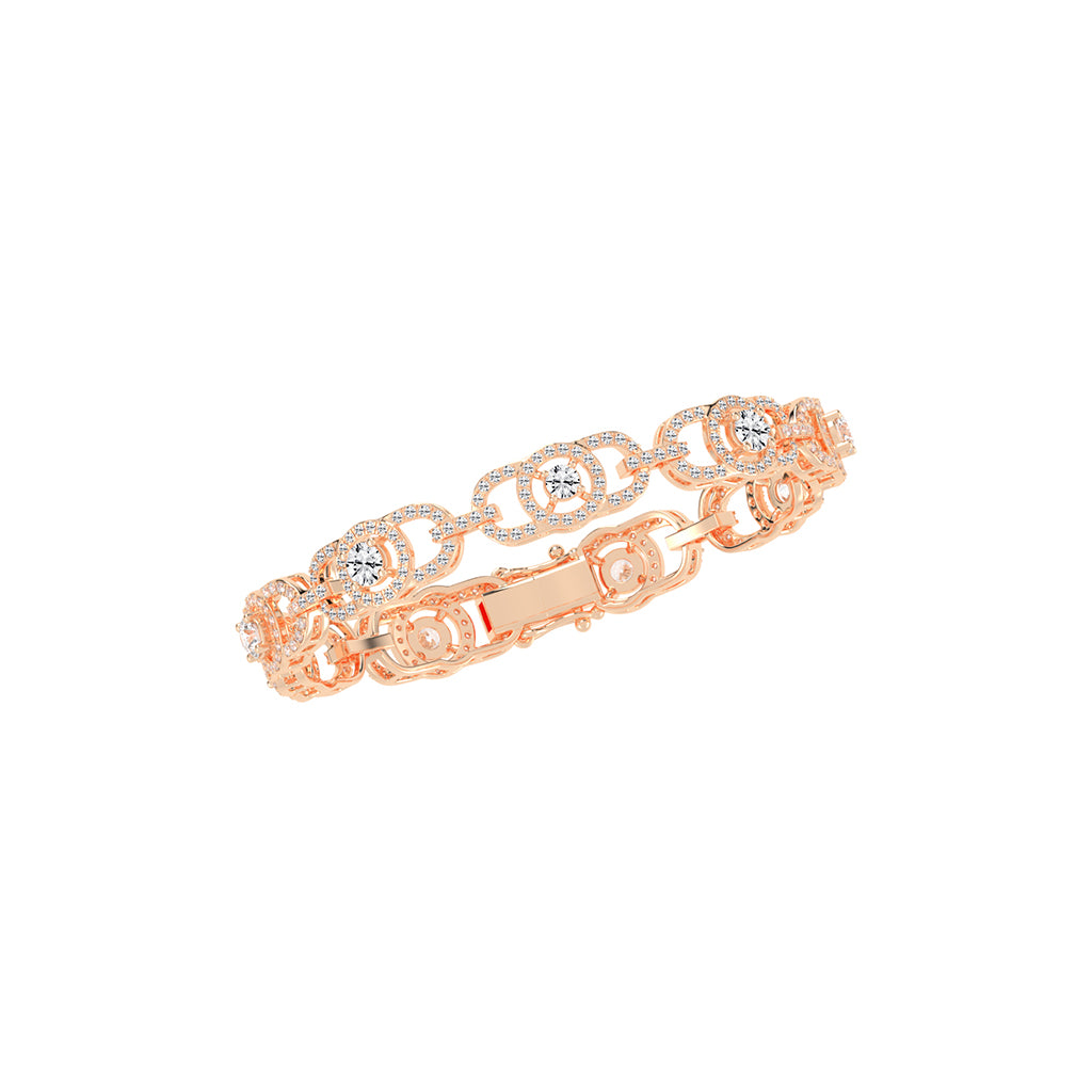 Lumin 3.75Ct Round Cut Fancy Lab Diamond Bracelet