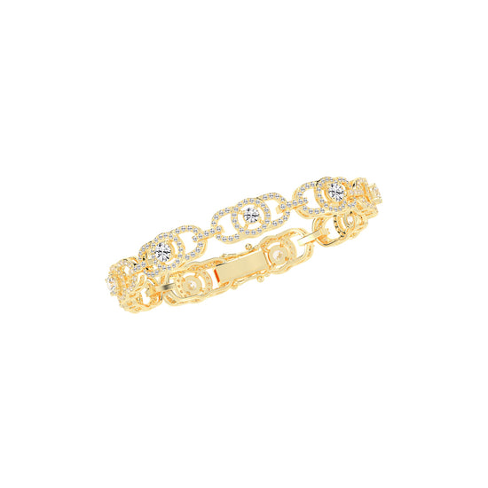 Lumin 3.75Ct Round Cut Fancy Lab Diamond Bracelet