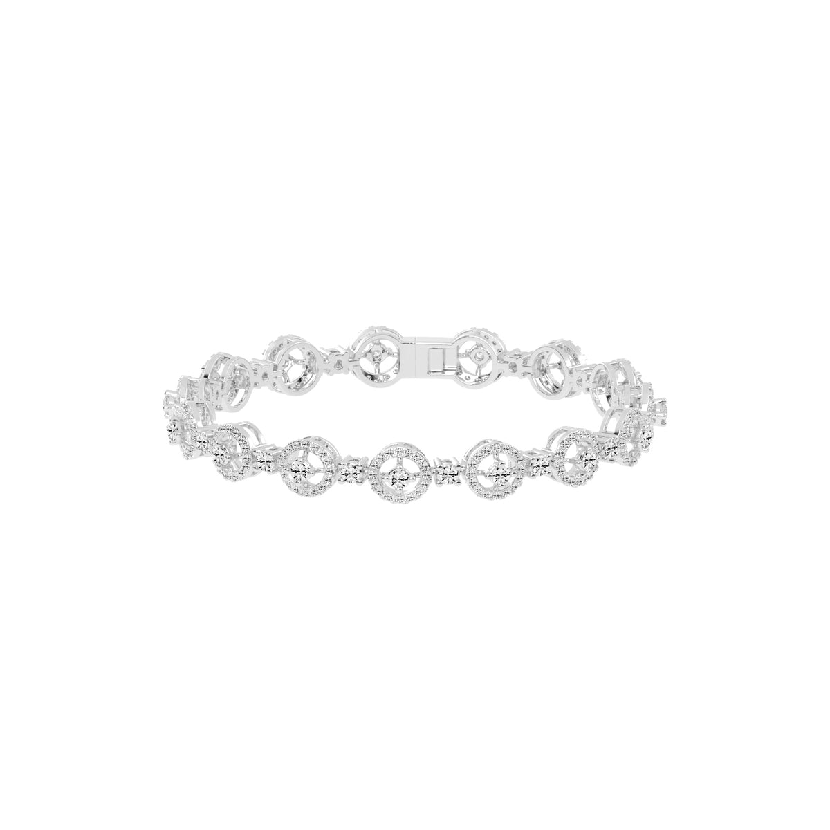 Anya 3.25Ct Studded Round Cut Fancy Lab Diamond Bracelet